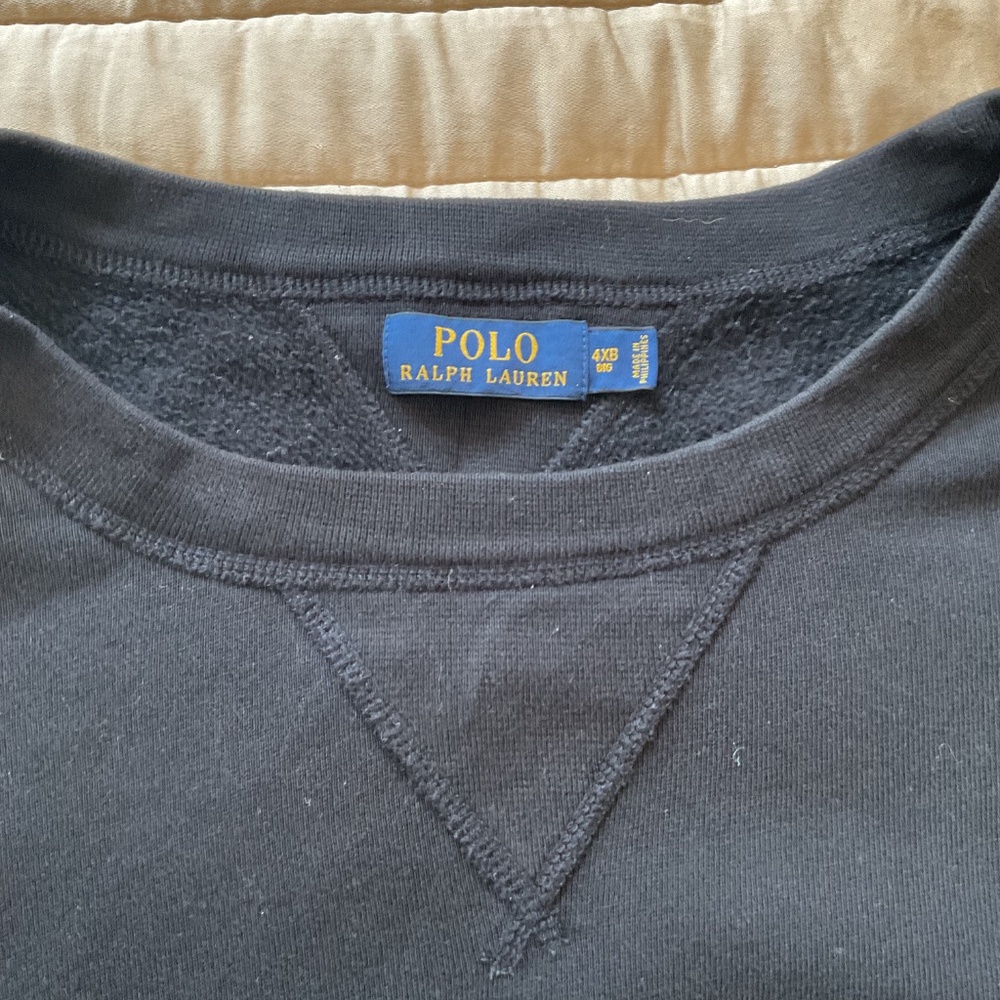 Men’s Ralph Lauren Polo Crewneck Sweatshirt in Black size 4XL Big - Picture 2 of 2